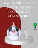 360 Derece Katlanabilir Solar Led Aydınlatma Çadır Lambası - 1