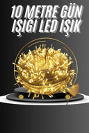10 Metre Günışığı Led Işık Fişli Dekoratif Sarı Ton Aydınlatma 3 Modlu Led Şerit - 2