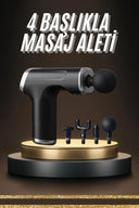 Taşınabilir Şarjlı Masaj Tabancası 4 Başlıklı Kas Rahatlatıcı Masaj Aleti - 3
