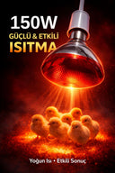 150w Isıtıcı Ampul Kırmızı Isı Lambası Civciv Kümes Kuluçka E27 Duy Isıtma Ampulü - 1