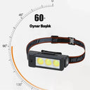 Gs-225 3 Led Usb Şarjlı Çok Fonksiyonlu Kafa Feneri - 4