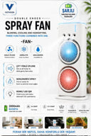 Vothoon Çift Başlıklı Sprey Fan Nemlendirici Ve Renkli Led Işıklı Beyaz - 2