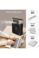Taşınabilir Işıklı 5 Spreyli Vantilatör Buzlu Buharlı Vantilatör Mini Fan Nemlendirici - 3