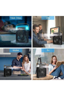 Taşınabilir Işıklı 5 Spreyli Vantilatör Buzlu Buharlı Vantilatör Mini Fan Nemlendirici - 4