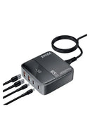 65w Masaüstü 4 Portlu Hızlı Şarj Cihazı İstasyonu 2xusb-a, 2xtype-c Giriş,1,5 Mt. Kablo - 3