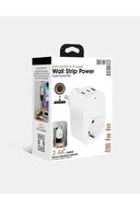 Tekli Yüksek Voltaj Korumalı Duvar Prizi 2x Type-c 1x Usb Çıkışlı Priz Grup Priz Çoğaltıcı Beyaz - 1