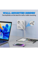 Akım Korumalı Anahtarlı Priz - 3x Priz - 2x Usb - 2x Type-c - 2 Mt Kablo Hızlı Şarj Özellikli Siyah - 4