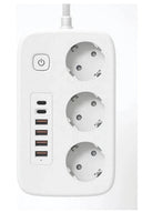 akım Korumalı Priz Ve Masaüstü Şarj İstasyonu Kablosuz 3 Priz ,4 Usb, 2 Type-c Girişli 2 Metre - 3