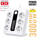 Vothoon Hp-h04 3000w 10amper 6’lı 2metre Uzatma Kablolu Çoklu Termal Akım Priz - 1