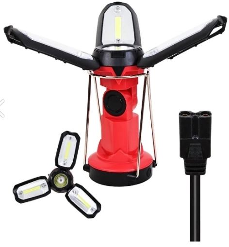 Polizei P-8801 Şarjlı Katlanabilir 3xcob Led+ 3w Led Çok Fonksiyonlu Kamp Feneri