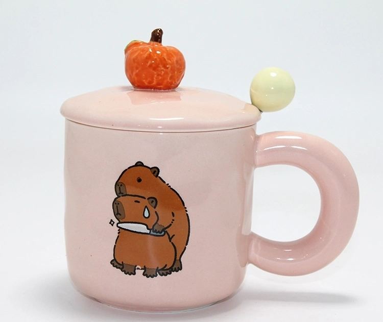 3d Capybara Desenli Porselen Kupa Bardak Alk4504