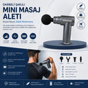 Darbeli Şarjlı Mini Masaj Aleti Type-c Şarjlı | 6 Kademeli | Sessiz | Sporcu Masaj Cihazı - 2