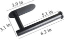 Kendinden Yapışkanlı Tuvalet Kağıtlığı – Mat Siyah Modern Banyo Rulo Askısı - 3