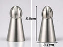 5'li Profesyonel Rus Top Duy Ucu Seti – 5.9 Cm Büyük Boy Paslanmaz Çelik Krema Sıkma Ve Fırfır Uçları - 2