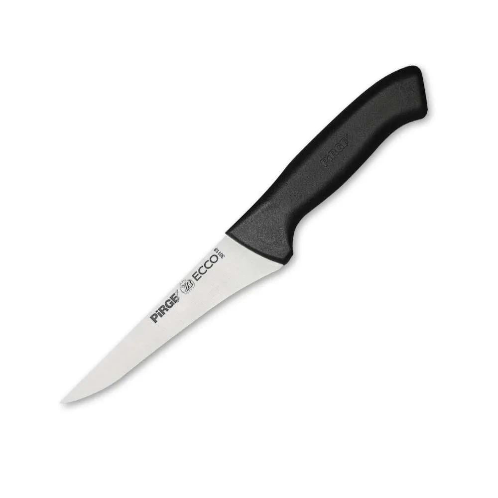38118 Ecco Kasap Et, Kemik Sıyırma Bıçağı 14,5 Cm - Siyah