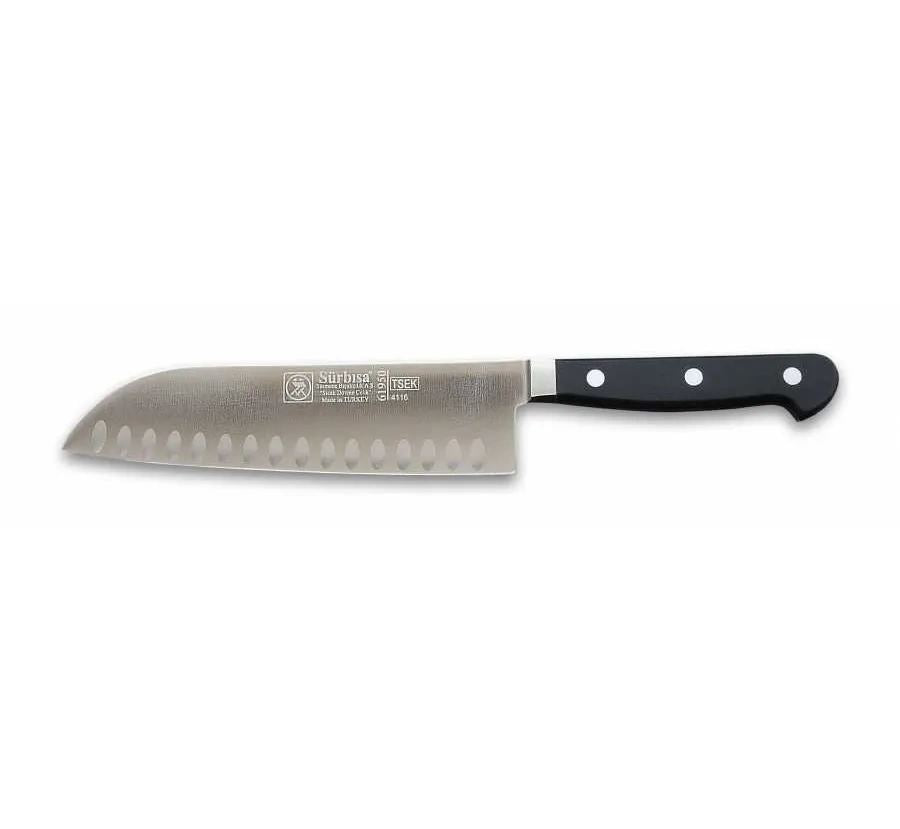 61950 - Sıcak Dövme Oluklu Santoku Şef Bıçağı 18 Cm