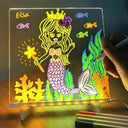Led Aydınlatmalı Yazı Ve Çizim Tahtası - Küçük Boy 20x20 Cm - 1