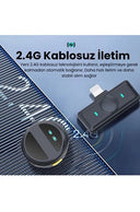 2 Adet Profesyonel Kablosuz Yaka Mikrofonu Lighting Uyumlu Manyetik Klipsli - 3