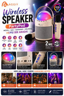 Partypod Bluetooth 5.3 Destekli Çok Fonksiyonlu Kablosuz Mikrofon Ve Hoparlör - 3