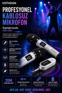 Kablosuz Karaoke Çift Mikrofon 6.5 Mm Sahne Parti Düğün Aktivite Amfi Hoparlör - 4