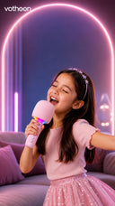 Çocuk Ve Yetişkin Karaoke Mikrofonu Kablosuz Rgb Ambiyans Işığı Ses Değiştirme Modlu Hoparlör - 4