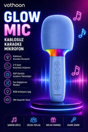 Çocuk Ve Yetişkin Karaoke Mikrofonu Kablosuz Rgb Ambiyans Işığı Ses Değiştirme Modlu Hoparlör - 3