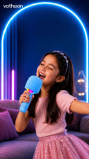 Çocuk Ve Yetişkin Karaoke Mikrofonu Kablosuz Rgb Ambiyans Işığı Ses Değiştirme Modlu Hoparlör - 4