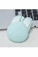 Tavşan Figürlü Kablosuz Mouse Pil Dahil Etiket Hediyeli Mavi - 3