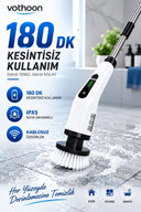 Turbo Clean Elektrikli Temizlik Fırçası 7 Başlıklı Kablosuz Şarjlı Döner Fırça - 2