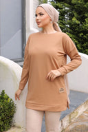 Yeni Stil Bej Arma Detay Tunik 10020 - 1