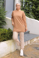Yeni Stil Bej Arma Detay Tunik 10020 - 3