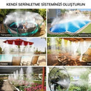 10 Metre Kendin Yap Açık Alan Serinletme Sistemi - Nozzle Başlıklı Bahçe Ve Teras Nemlendirme Seti - 4