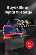 12v 8a Akıllı Akü Şarj Cihazı 12v 8a Lcd Ekranlı Pulse Repair Otomatik Akü Şarj & Desülfatör - 2