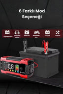 12v 8a Akıllı Akü Şarj Cihazı 12v 8a Lcd Ekranlı Pulse Repair Otomatik Akü Şarj & Desülfatör - 3