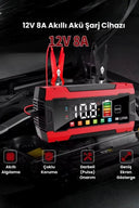 12v 8a Akıllı Akü Şarj Cihazı 12v 8a Lcd Ekranlı Pulse Repair Otomatik Akü Şarj & Desülfatör - 4