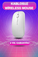 Kablosuz Mouse Fare Şarjlı Bluetooth Wireless Çift Modlu Sessiz - 4