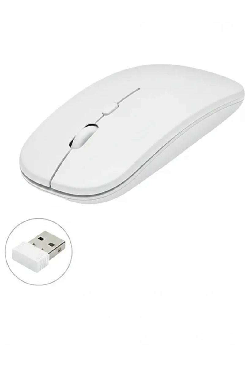 Kablosuz Mouse Fare Şarjlı Bluetooth Wireless Çift Modlu Sessiz