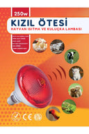 250w Kızılötesi (infrared) Isıtıcılı Hayvan Isıtma Ve Kuluçka Lambası (kırmızı Işık) E27 (kalın Duy) - 1