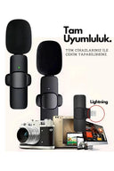 Type-c Çiftli Kablosuz Yaka Mikrofon Seti Telefon Vlog Canlı Yayın Tiktok Youtube Uyumlu - 1