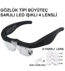 Nikula- Şarjlı Gözlük Büyüteç 4 Farklı Lens -11537dc - 1