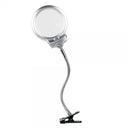 Nikula-2.5x130 Mm 5x24 Mm Led Aydınlatmalı Büyüteç,masa Üstü Metal Hortum Mandallı-mg15124-c - 3