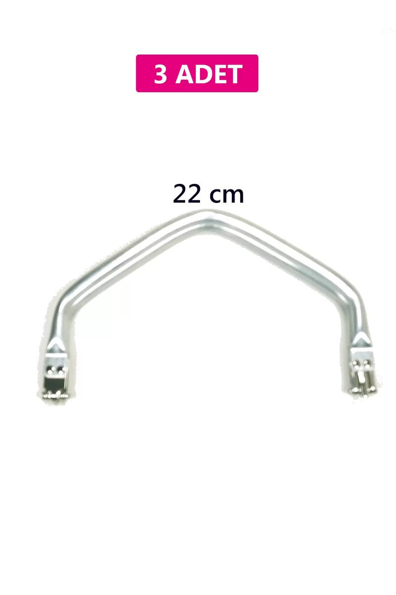 Gizli Metal Çanta Bursu – 3 Adet - 22 cm - Metal Çanta Aparatı Çanta Aksesuarı