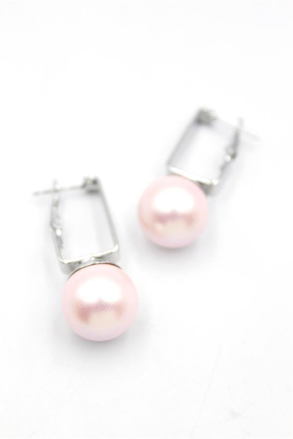 İncili Küpe - Pembe - Pembe