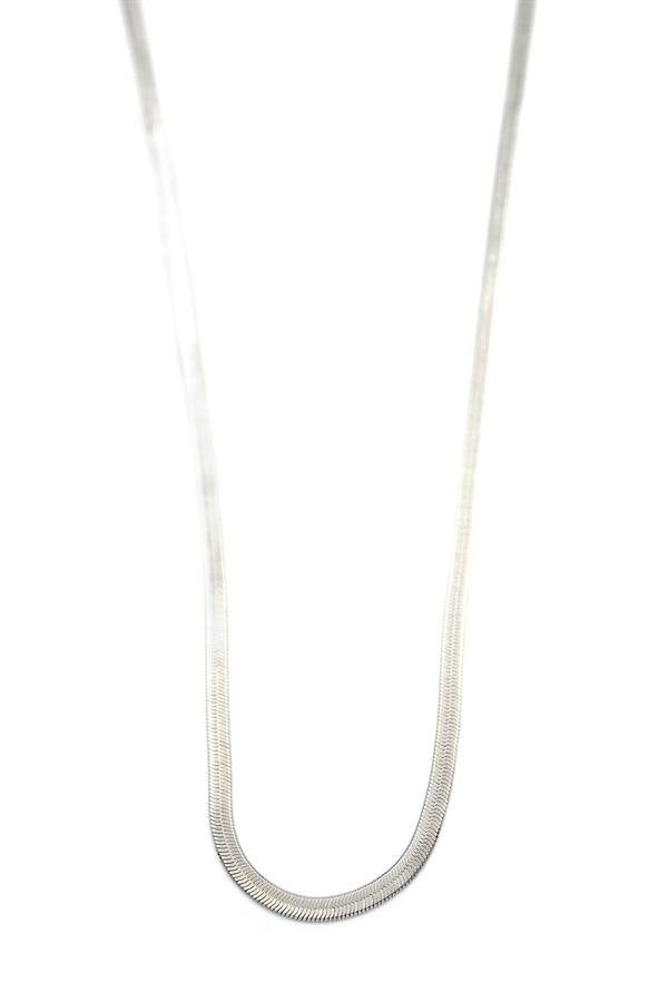 Xuping İtalyan Zincir Kolye-60cm - Gümüş - Gümüş