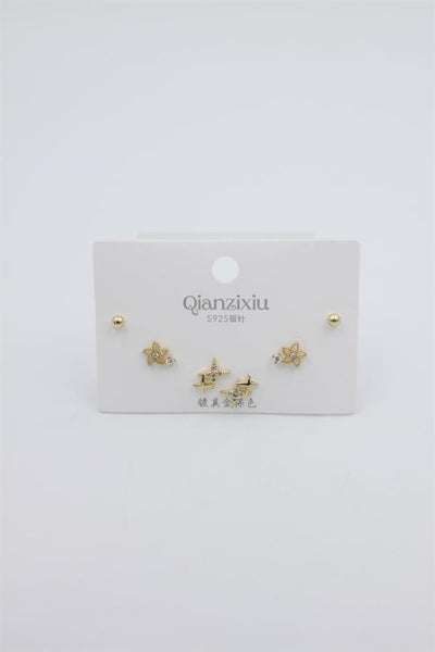Çoklu Set Küpe - Altın