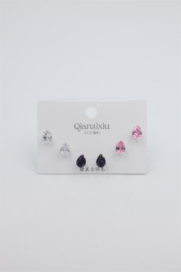 Çoklu Set Küpe - Gümüş - Gümüş