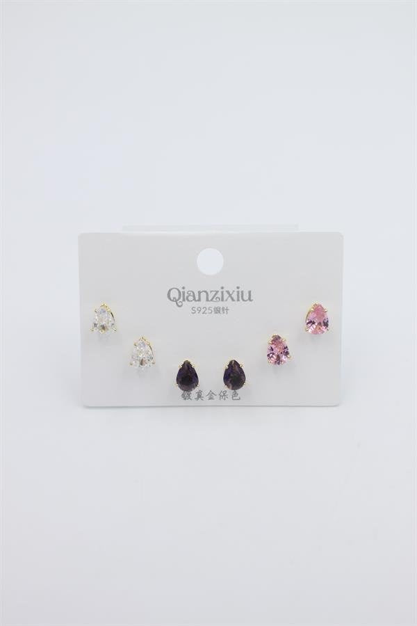 Çoklu Set Küpe - Altın - Altın
