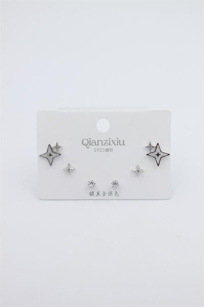 Çoklu Set Küpe - Gümüş