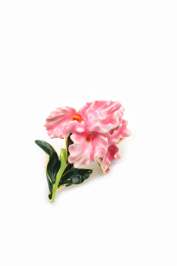 Çiçek Broş - Pembe - Pembe