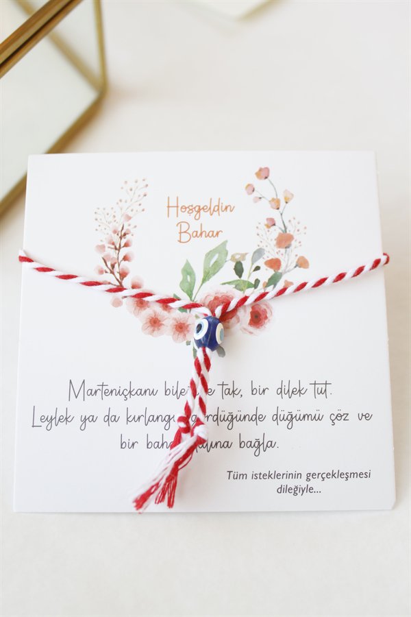 12'li Paket Marteniçka İp Bileklik - Kırmızı - Kırmızı